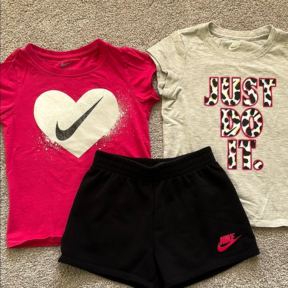 Nike Girls T-Shirt and Shorts Set Size 6X
